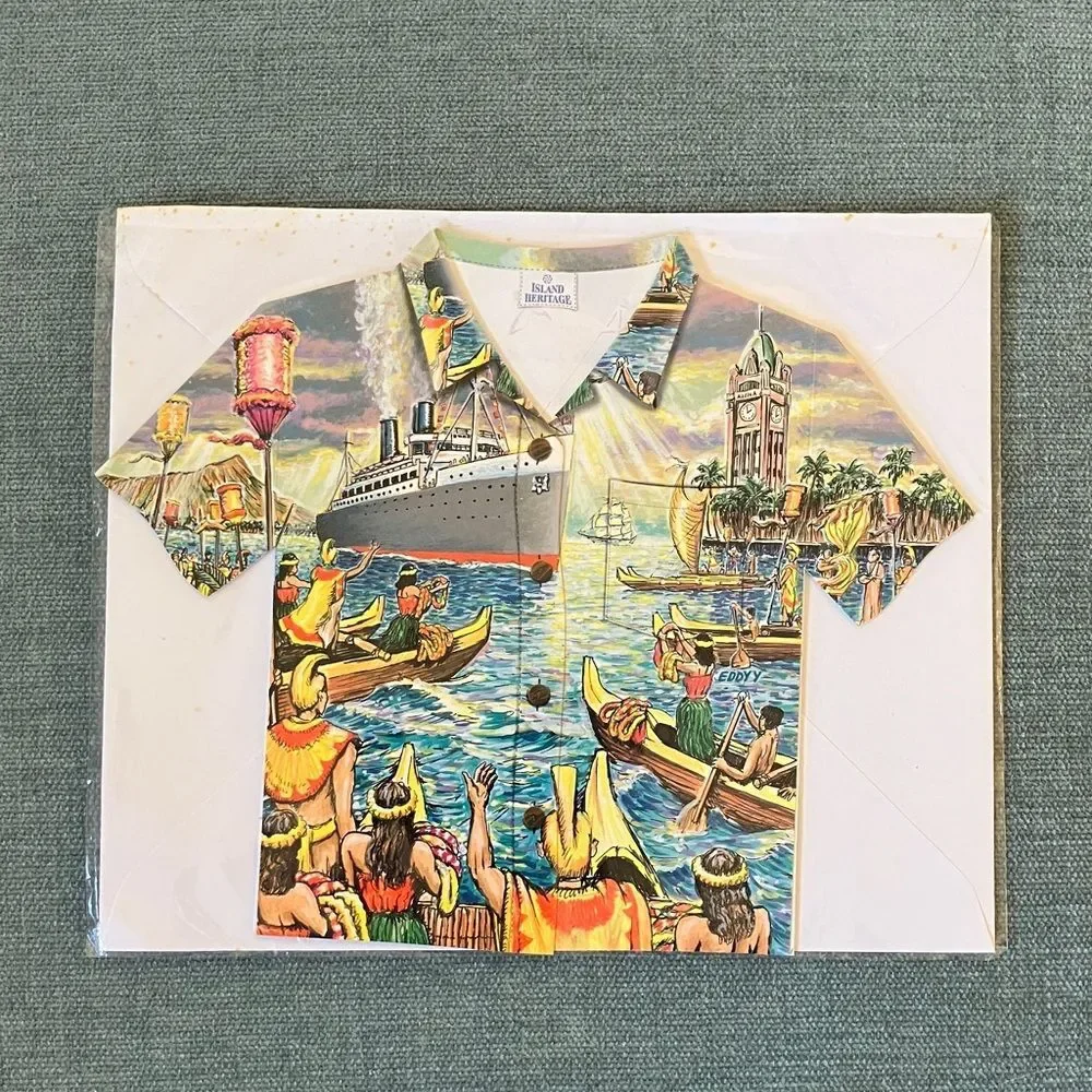 Hawaiian Shirt Stationery Card